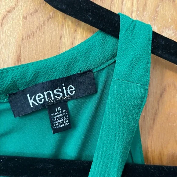 Kensie Emerald Green Midi Dress 14 - Picture 4 of 8